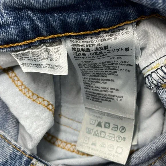 Levi's 511 blue acid wash denim jeans men’s size W30xL32 - Picture 2 of 7